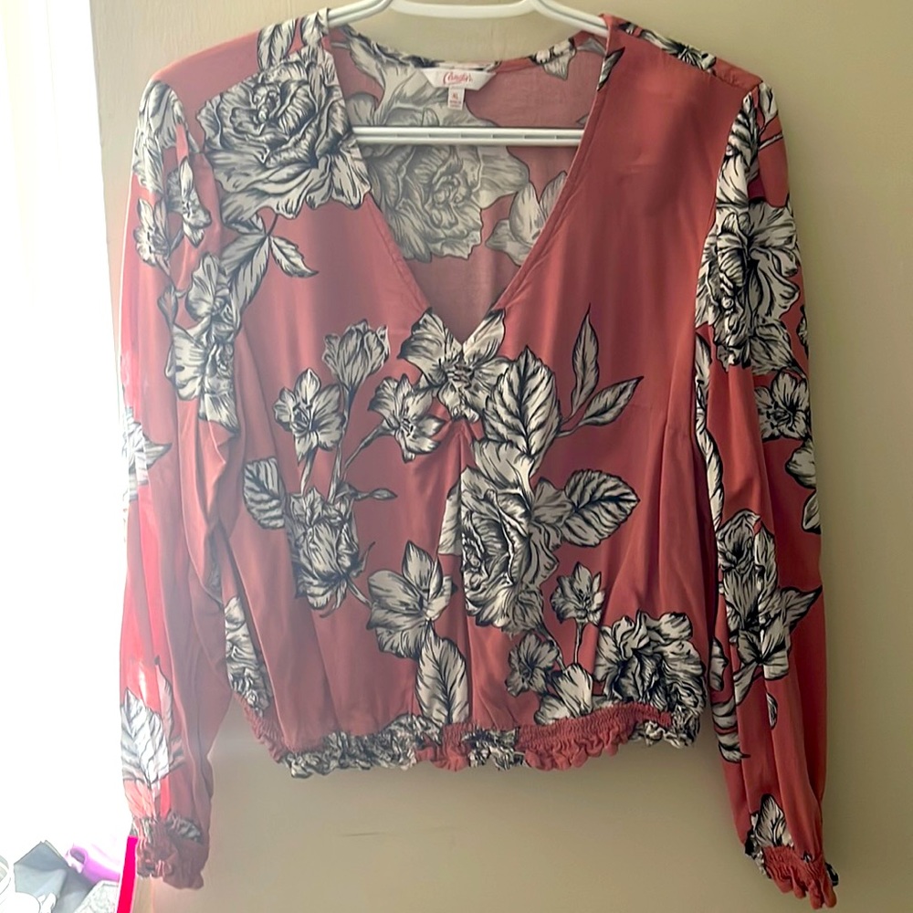 Candies floral crop top blouse